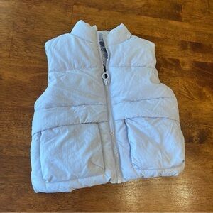 Zara creamy purple puffer vest zip up size 18-24 months